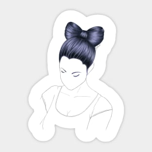 Bow hair Sticker